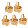 HEALEEP 5Pcs Miniature Woven Rustic present Boxes with Handle for Party Favors Candy Storage and Flower Girl Use Portable and Design for Weddings view 1