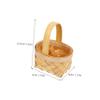 HEALEEP 5Pcs Miniature Woven Rustic present Boxes with Handle for Party Favors Candy Storage and Flower Girl Use Portable and Design for Weddings view 2