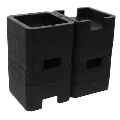 Yardenfun 4pcs Black Silicone Bed Risers for Casters and Posts