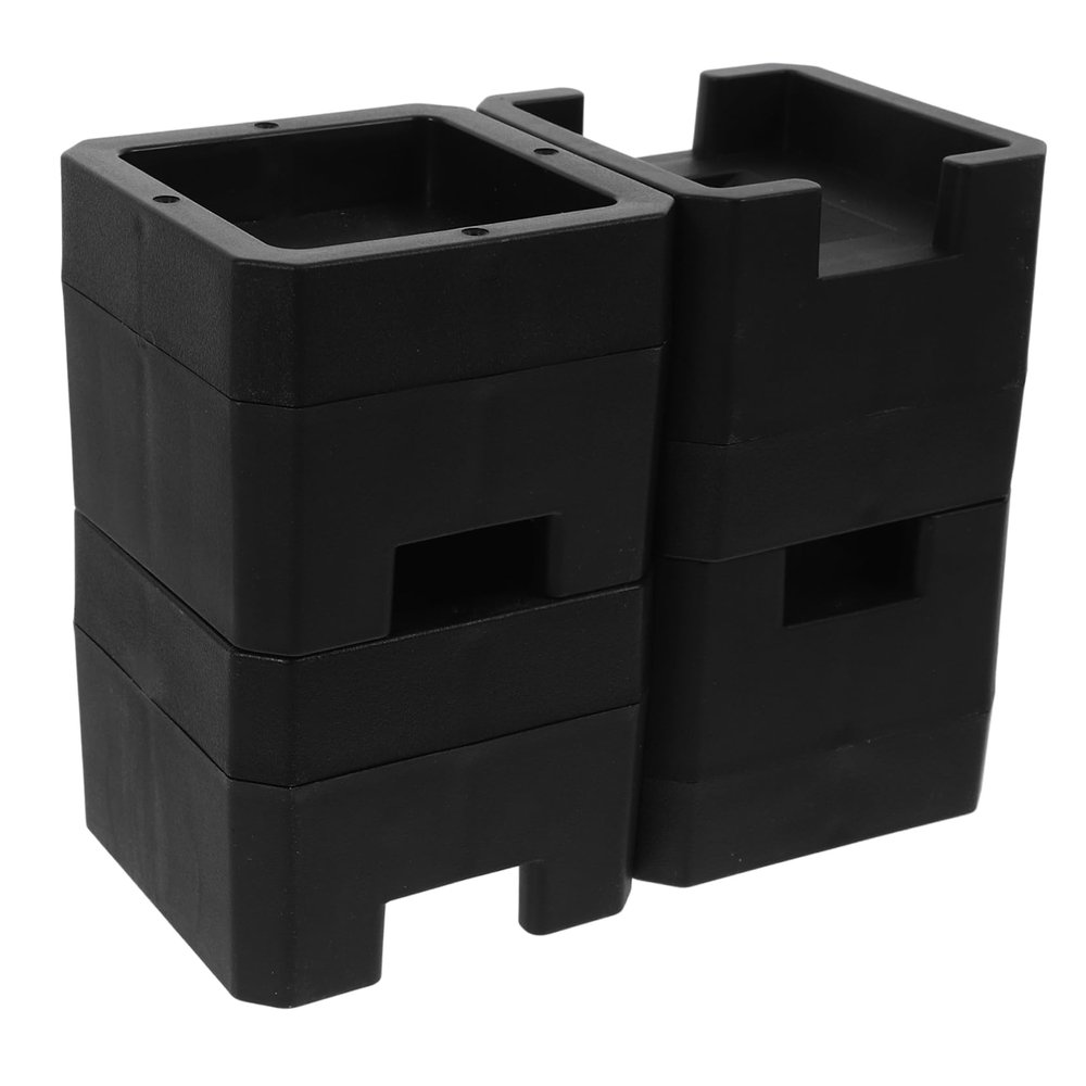 Yardenfun 4pcs Black Silicone Bed Risers for Casters and Posts