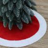 TWSANTAMAS 18" Plush Christmas Tree Skirt,Red view 1