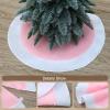 TWSANTAMAS 18" Plush Christmas Tree Skirt,Red view 4