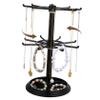 FRCOLOR Rotating Keychain Display Rack, 2 Tier Metal Holder with Hooks view 1