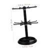 FRCOLOR Rotating Keychain Display Rack, 2 Tier Metal Holder with Hooks view 2