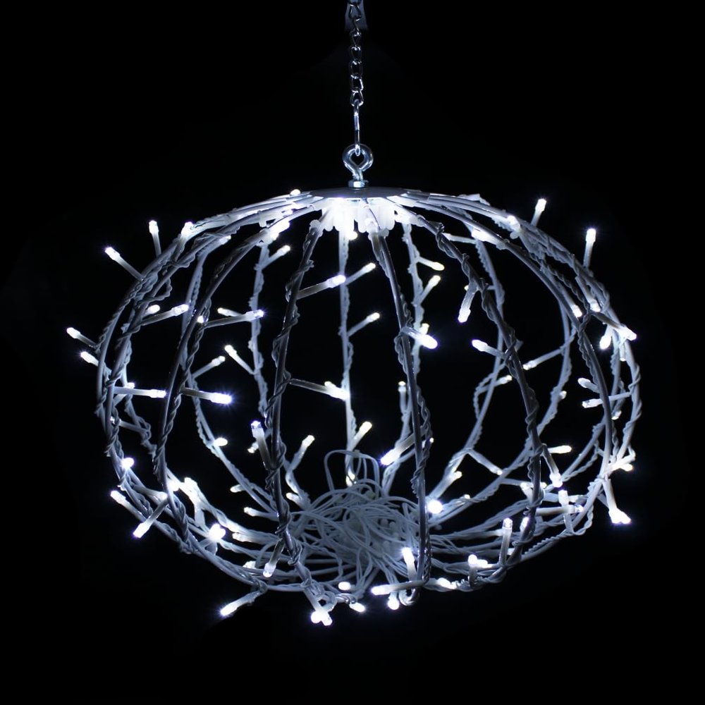 12 in. LED Sphere Lights Cool White - 120 Count