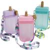 3 1/2" x 8" 10 oz. Popsicle-Shaped Cups with Straws & Straps - 3 Pc. view 1