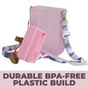3 1/2" x 8" 10 oz. Popsicle-Shaped Cups with Straws & Straps - 3 Pc. view 2