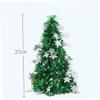 VALICLUD 5Pcs Christmas Tree Decoration Shiny DIY Tabletop Christmas Trees with Star Pendants Golden Silver Red Blue Green for Holiday view 2