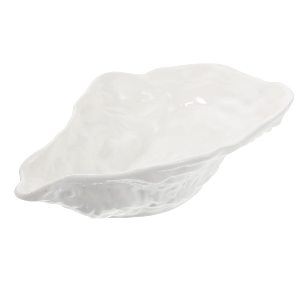 GRIRIW 1pc Ceramic Serving Bowl for Noodles and Salads Irregular Heat Resistant Design Food Storage Bowl for Fruits Snacks and Soup for Housewarming and Entertaining