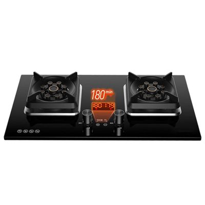 5.2KW 2 Burner Gas Stove - Double Burner Stove Auto Ignition Cooktop, Outdoor LPG Propane Camping, 180 Minutes Timer, Accidental Flameout Protection Device(LPG)