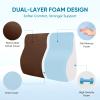 AHUAWA Lumbar Support Pillow for Recliner Chair and Couch, Memory Foam Back Cushion Ergonomic Large Back Support Pillow for Lower Back Pain Relief, with Soft Velvet view 2
