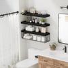 QEEIG Bathroom Shelves Over Toilet Wall Mounted (Black, Set of 3, 23.6") view 4