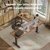 Agilestic 75 Inch L Shaped Standing Desk Adjustable Height, Corner Standing Desk, Sit Stand Up Computer Table, Splice Board, Rustic Brown view 3