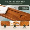 Teak Bathtub Tray for Tub 35 | Bath Tub Tray Wood for Large & Freestanding Tubs, Bathtub Trays for Tub, Bath Tray for Tub, Bath Table Tray | Grand Fjord by JapandiSpirit view 2