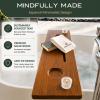 Teak Bathtub Tray for Tub 35 | Bath Tub Tray Wood for Large & Freestanding Tubs, Bathtub Trays for Tub, Bath Tray for Tub, Bath Table Tray | Grand Fjord by JapandiSpirit view 3