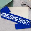 7Pcs Homecoming Royalty Sashes , Royal Blue Satin with Silver Glitter Letter Sashes for Pageants Homecoming Party, Graduation PartyHomecoming School Dance Decorations view 2