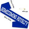 7Pcs Homecoming Royalty Sashes , Royal Blue Satin with Silver Glitter Letter Sashes for Pageants Homecoming Party, Graduation PartyHomecoming School Dance Decorations view 3
