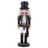 Healifty Pearl Wooden Nutcracker Decoration Cute Xmas Ornament for Home Office Present for Christmas Christmas Wooden Nutcracker Craft view 1