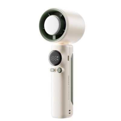 Portable Handheld Turbo Fan with Ice Cooler - 14000RPM High-Speed Rechargeable Personal Fan, Adjustable 1-100 Speed, USB-C Charging, Compact Travel.