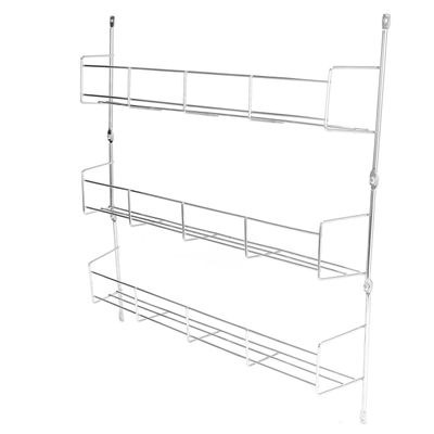 Healifty 3 Layer Iron Wall Hanging Condiment Rack for Kitchen Spice Storage