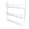 Healifty 3 Layer Iron Wall Hanging Condiment Rack for Kitchen Spice Storage view 1