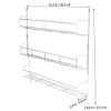 Healifty 3 Layer Iron Wall Hanging Condiment Rack for Kitchen Spice Storage view 2