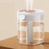Humidifier, 2L Large Capacity Air Humidifier Bedroom Humidifier Home Humidifier with Double Nozzle Fast Humidification Quiet Design Night Light for Home Bedroom Office view 4