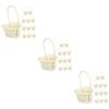 Mobestech 3sets Handheld Flower Baskets for Weddings Elegant Woven Decor Baskets for Parties Lightweight Versatile Storage for Flowers Fruits Candies Heart Shape 12pcs*3 view 1