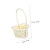 Mobestech 3sets Handheld Flower Baskets for Weddings Elegant Woven Decor Baskets for Parties Lightweight Versatile Storage for Flowers Fruits Candies Heart Shape 12pcs*3 view 2
