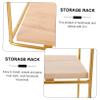 ABOOFAN 1Set Nordic Style Iron Wall Mounted Shelf Elegant Display Rack for Home Decor Space Saving Sundries Holder Iron Material Wall Ornament for Living and Bedroom view 4