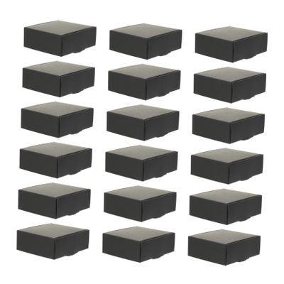 LRXIYODE 20pcs Black Card Gift Boxes for Wedding Favors and Biscuits