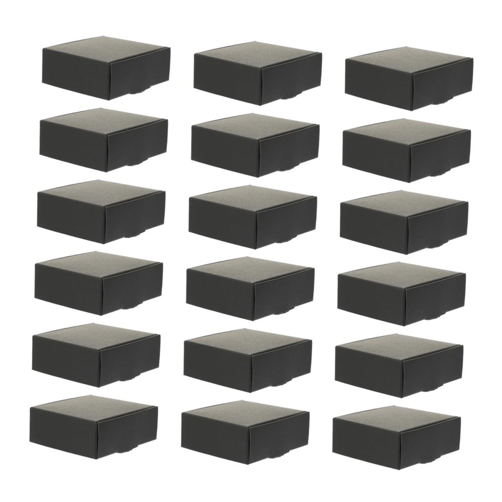 LRXIYODE 20pcs Black Card Gift Boxes for Wedding Favors and Biscuits