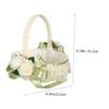 Light Green Flower Girl Basket Elegant for Weddings and Banquets view 2