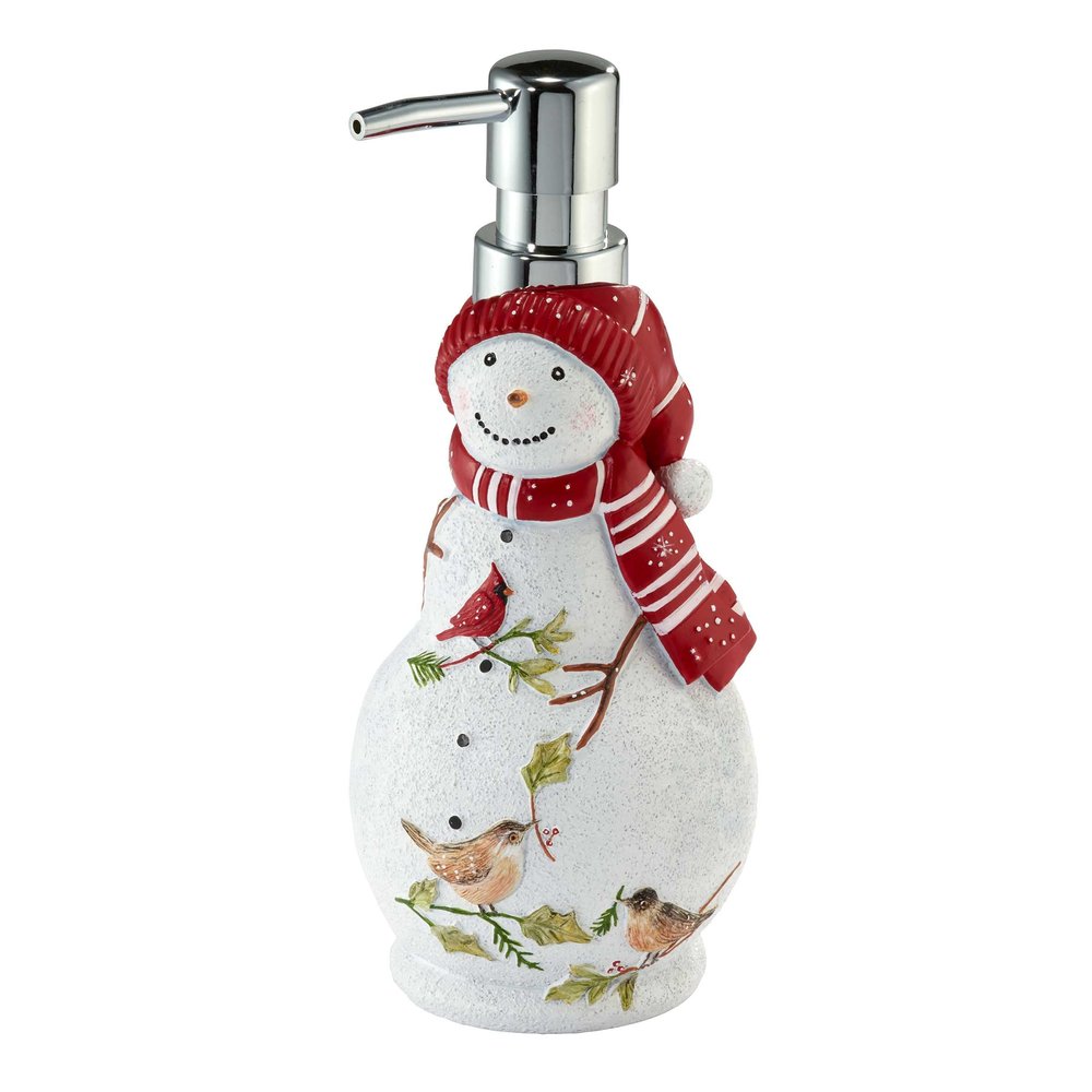 Avanti Linens - Lotion Pump/Soap Dispenser, Durable Hand-Painted Resin, Countertop Accessories, Christmas Home Decor (Holiday Cheer)