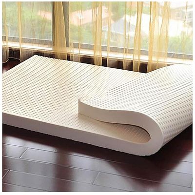 4" Mattress Topper - Dual Side Flippable - Organic Latex Mattress Topper Queen Size -4 Inch - Certified Latex Foam Bed Pad,10cm,130x160cm(51x63in)