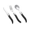 24 Pieces Silverware Set,18/8 stainless steel set for 8,Flatware set Curved wood grain handle, Fine Silverware set and Dishwasher Safe 02 view 1