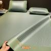 Rattan Summer Cooling Sleeping Mat, Foldable Rattan Cooling Bed Mat with Pillowcase, Smooth Breathable Bed Mat Ice Silk Floor Mat, Reversible Absorb Sweat/Cool Pad, Easy to Clean for School Dormitory view 1