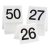 Reserved seating signs Acrylic Digital Place Cards 1-25/50, Classic White Black Tablesigns 63X55Mm, Stackable Place Cards Digital Restaurant Number Plate, Flexible Wrestaurant Bars Csigns(White,1 to 2 view 2