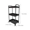 Alipis Trolley Cart Rolling Wheels Home Kitchen Storage Shelves Spice Rack Black view 2