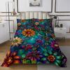 Erosebridal Gradient Boho Bedspread King Size Bohemian Ethnic Coverlet Set for Girls Women Tribal Rainbow Orange Teal Blue Quilted Coverlet Soft Luxury Quilted view 2