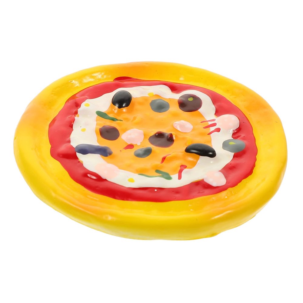 ABOOFAN Creative Pizza Shape Fridge Magnet Decorative Resin Food Ornament Funny Refrigerator Accessory