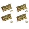 BE-TOOL 4 Sets Bed Rail Brackets, Bed Frame Hardware Brackets Kit, Connecting to Wood, Headboards and Foot-Boards, Gold view 1