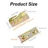 BE-TOOL 4 Sets Bed Rail Brackets, Bed Frame Hardware Brackets Kit, Connecting to Wood, Headboards and Foot-Boards, Gold view 2