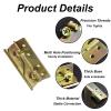 BE-TOOL 4 Sets Bed Rail Brackets, Bed Frame Hardware Brackets Kit, Connecting to Wood, Headboards and Foot-Boards, Gold view 4