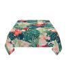 Summer Tropical Tablecloth Square 54 Inch Green Hawaiian Palm Leaf Table Cloth Polyester Fabric Floral Summer Table Cover Outdoor Decorative for Kitchen Holiday Party Dining Picnic view 3