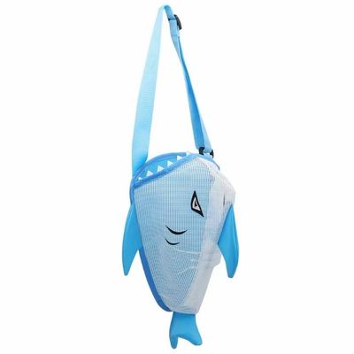pp supm Mesh Beach Bag for Kids, Cute Shark Beach Bag Summer Cartoon Mesh Bag Toy Storage Bag with Adjustable Strap for Beach Pool Travel