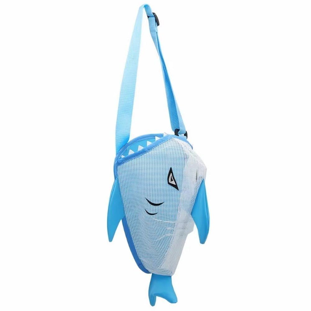 pp supm Mesh Beach Bag for Kids, Cute Shark Beach Bag Summer Cartoon Mesh Bag Toy Storage Bag with Adjustable Strap for Beach Pool Travel