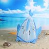 pp supm Mesh Beach Bag for Kids, Cute Shark Beach Bag Summer Cartoon Mesh Bag Toy Storage Bag with Adjustable Strap for Beach Pool Travel view 3
