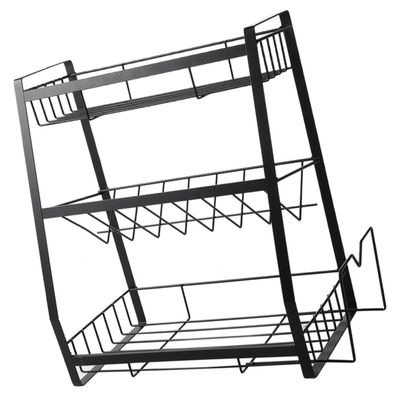 Cabilock 1pc Three-layer Spice Rack Organizer for -saving Design for Seasoning Jars and Utensils for Home Restaurant and Buffet Use