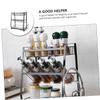 Cabilock 1pc Three-layer Spice Rack Organizer for -saving Design for Seasoning Jars and Utensils for Home Restaurant and Buffet Use view 3